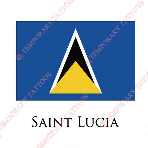 Saint Lucia flag Customize Temporary Tattoos Stickers NO.1968